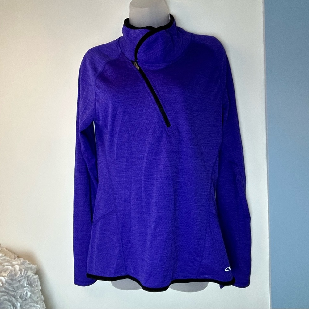Champion Duo Dry Purple 1/2‎ Zip Athletic Shirt Women's Medium.
